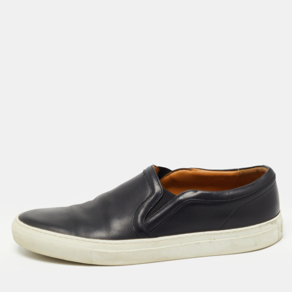 Givenchy Black Leather Slip On Sneakers Size 44 Givenchy Black Leather Slip On Sneakers Size 44