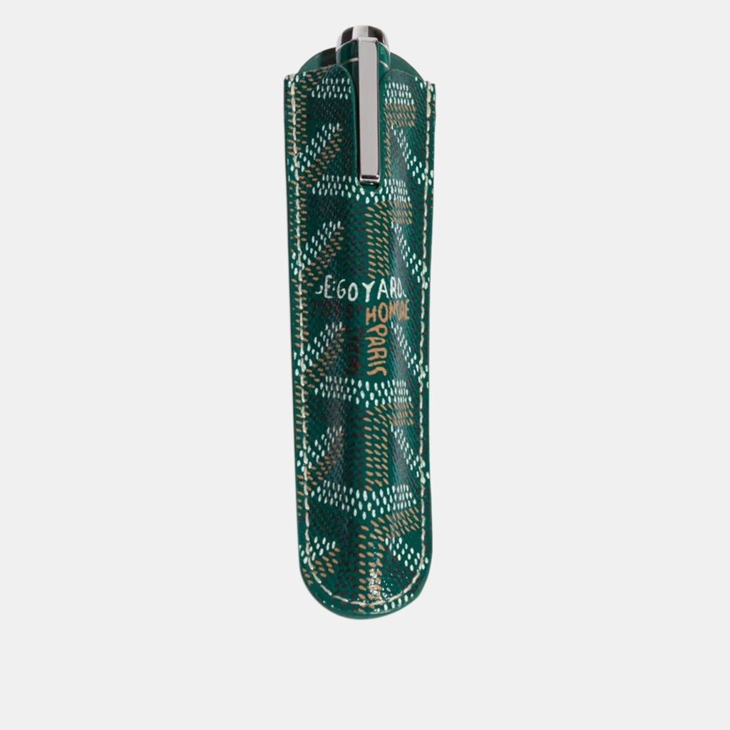Goyard Green Goyardine Canvas Clamecy Rollerball Travel Pen