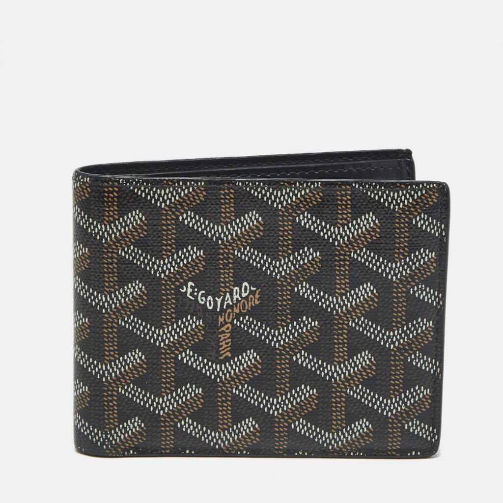 Goyard Black Goyardine Coated Canvas Victoire Bifold Wallet Goyard Black Goyardine Coated Canvas Victoire Bifold Wallet