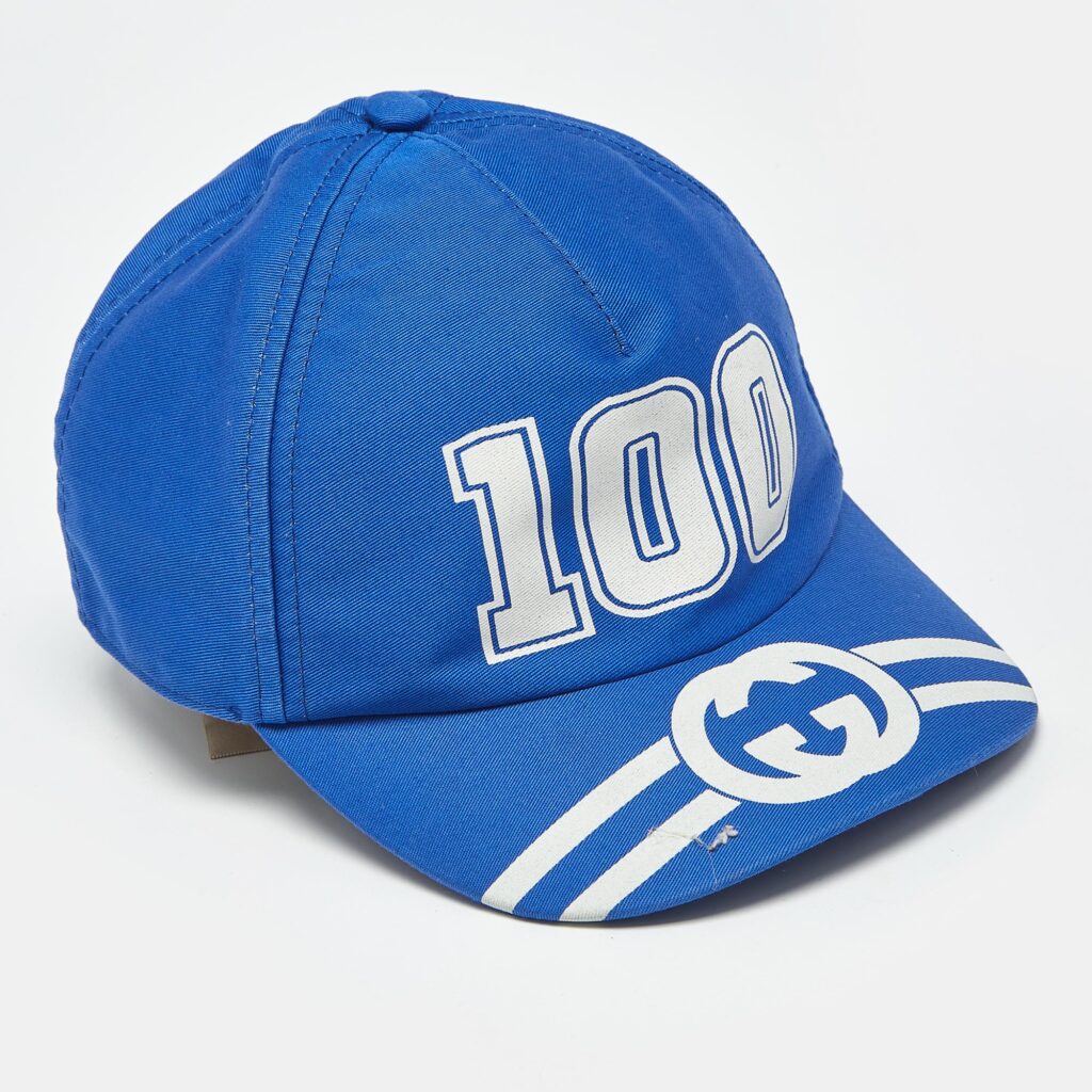 Gucci Blue Cotton College Baseball Cap XXS Gucci Blue Cotton College Baseball Cap XXS