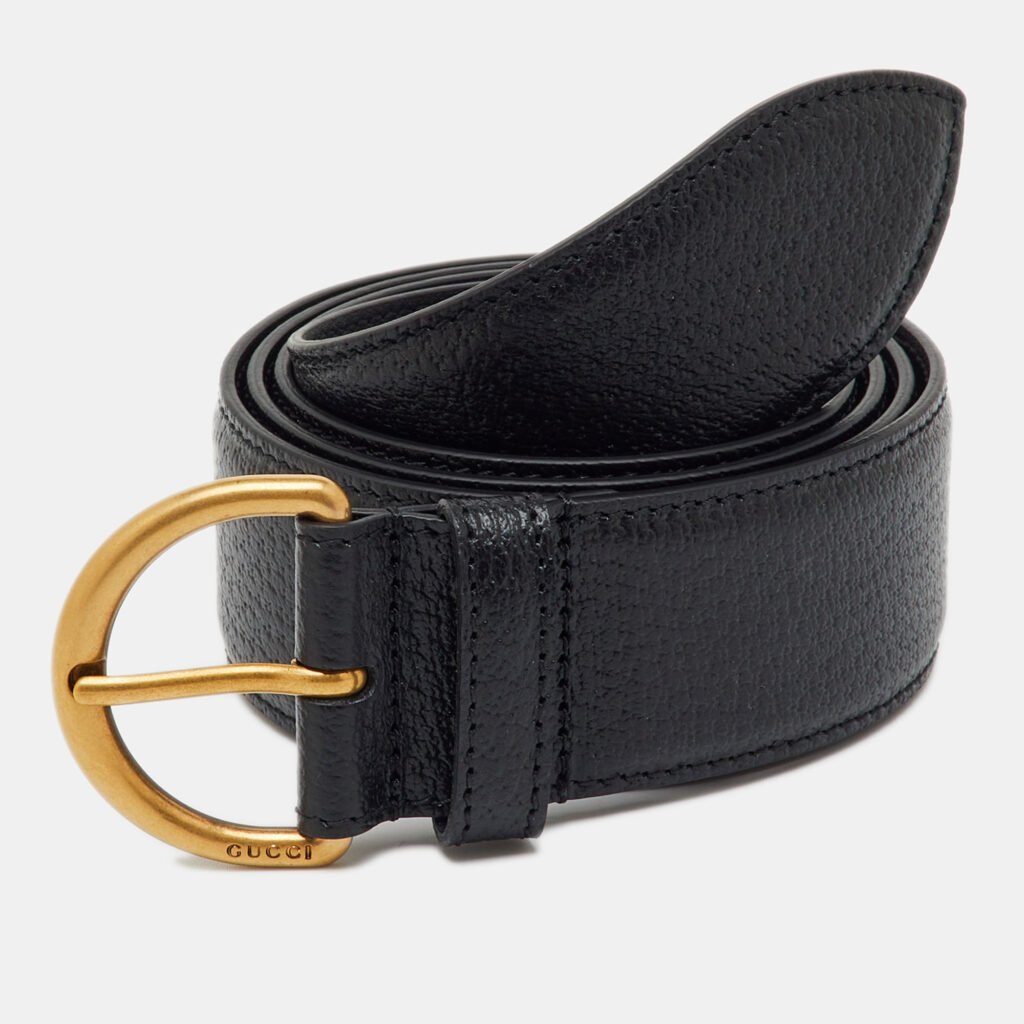 Gucci Black Leather Buckle Belt 100CM Gucci Black Leather Buckle Belt 100CM