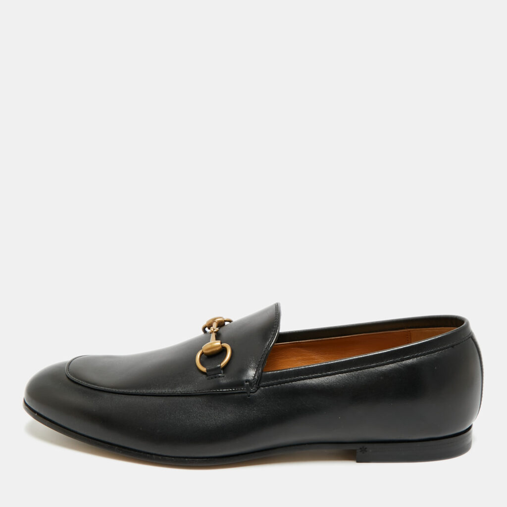 Gucci Jordaan Size 44.5 Black Leather Loafers Gucci Jordaan Size 44.5 Black Leather Loafers