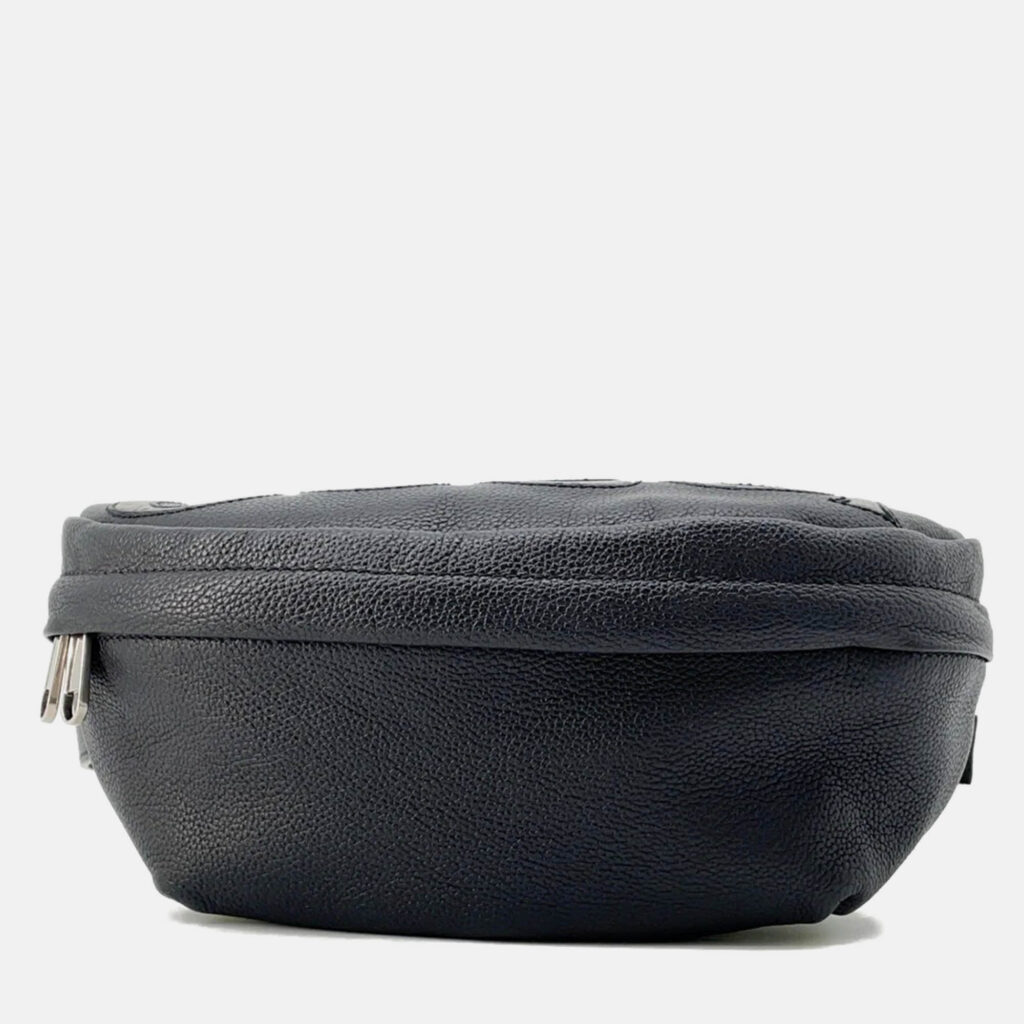 Gucci Inlay Logo Black Leather Belt Bag Gucci Inlay Logo Black Leather Belt Bag