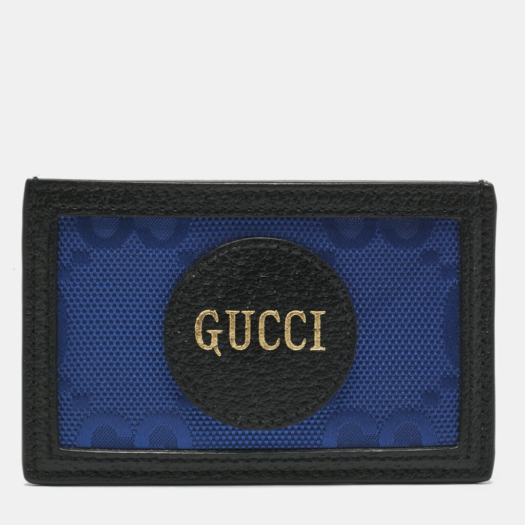 Gucci Blue/Black GG Nylon and Leather Off The Grid Card Case Gucci Blue/Black GG Nylon and Leather Off The Grid Card Case