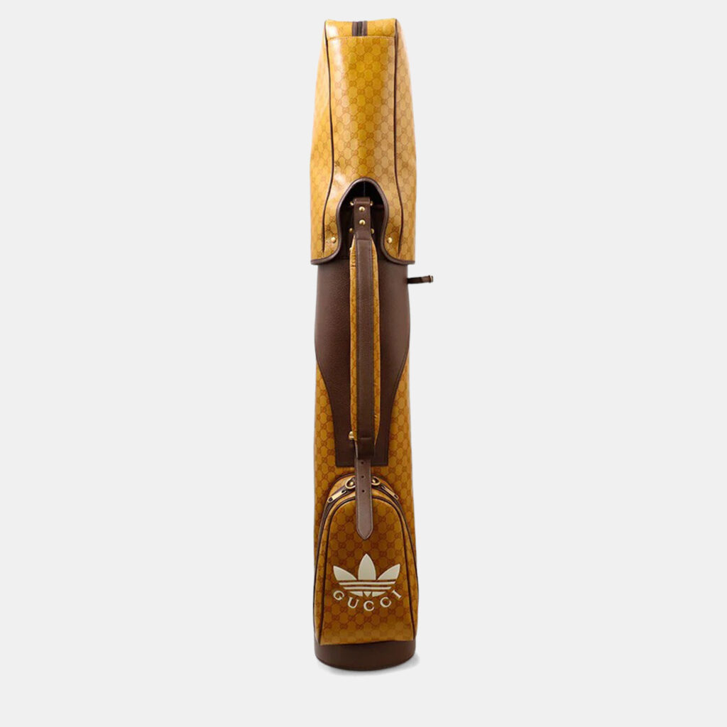 Gucci Adidas Collaboration Gg Crystal Golf Bag Camel/Brown Leather Gucci Adidas Collaboration Gg Crystal Golf Bag Camel/Brown Leather