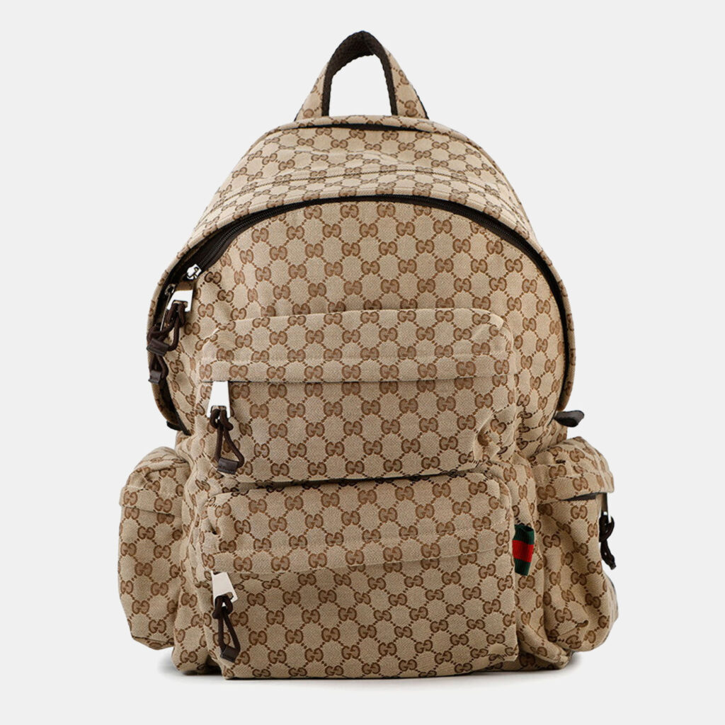 Gucci Runway Model Gg Canvas Backpack Beige Canvas Size Large Gucci Runway Model Gg Canvas Backpack Beige Canvas Size Large