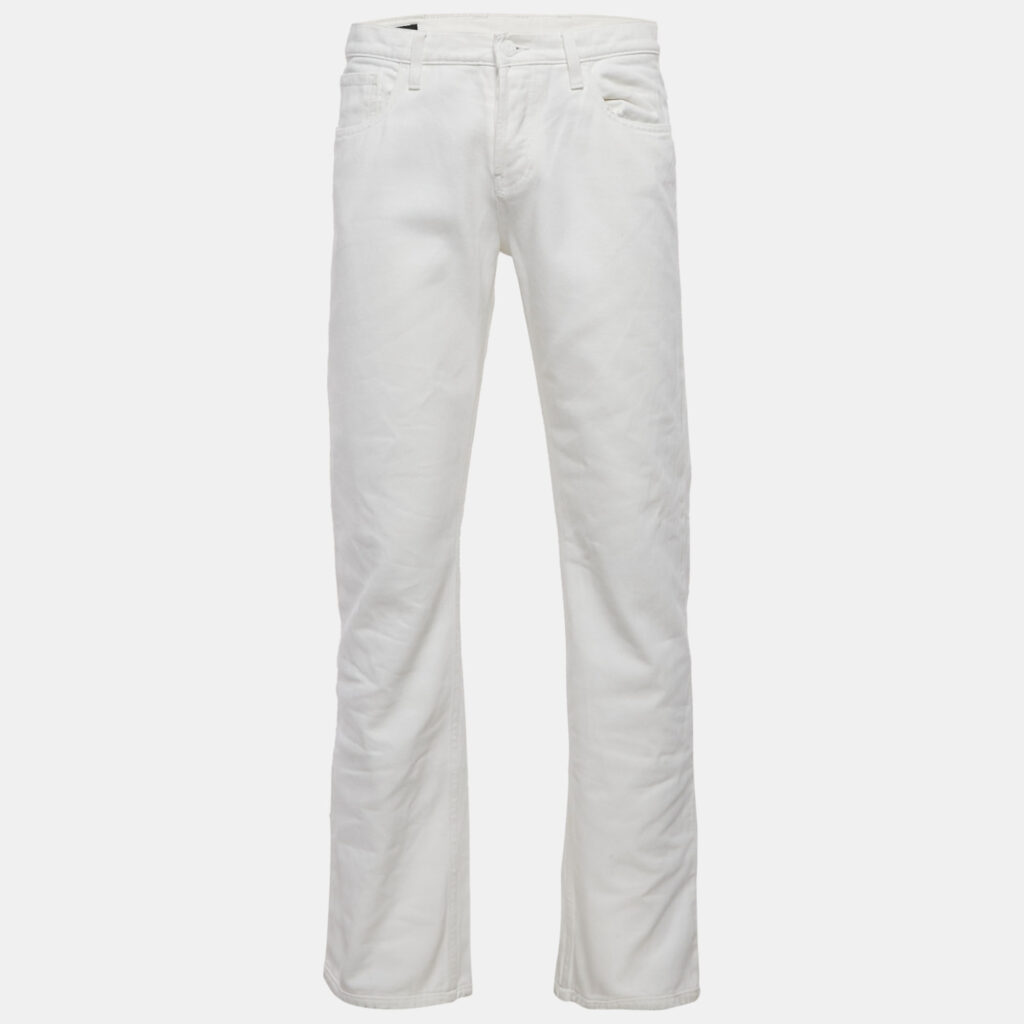 Gucci White Denim Regular Fit Jeans S Waist 32"