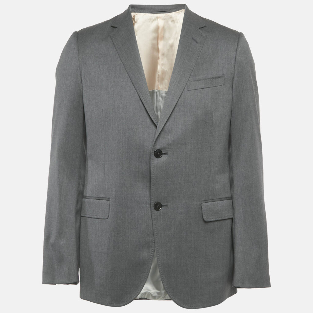 Gucci Grey Wool Single Breasted Regular Fit Blazer L Gucci Grey Wool Single Breasted Regular Fit Blazer L