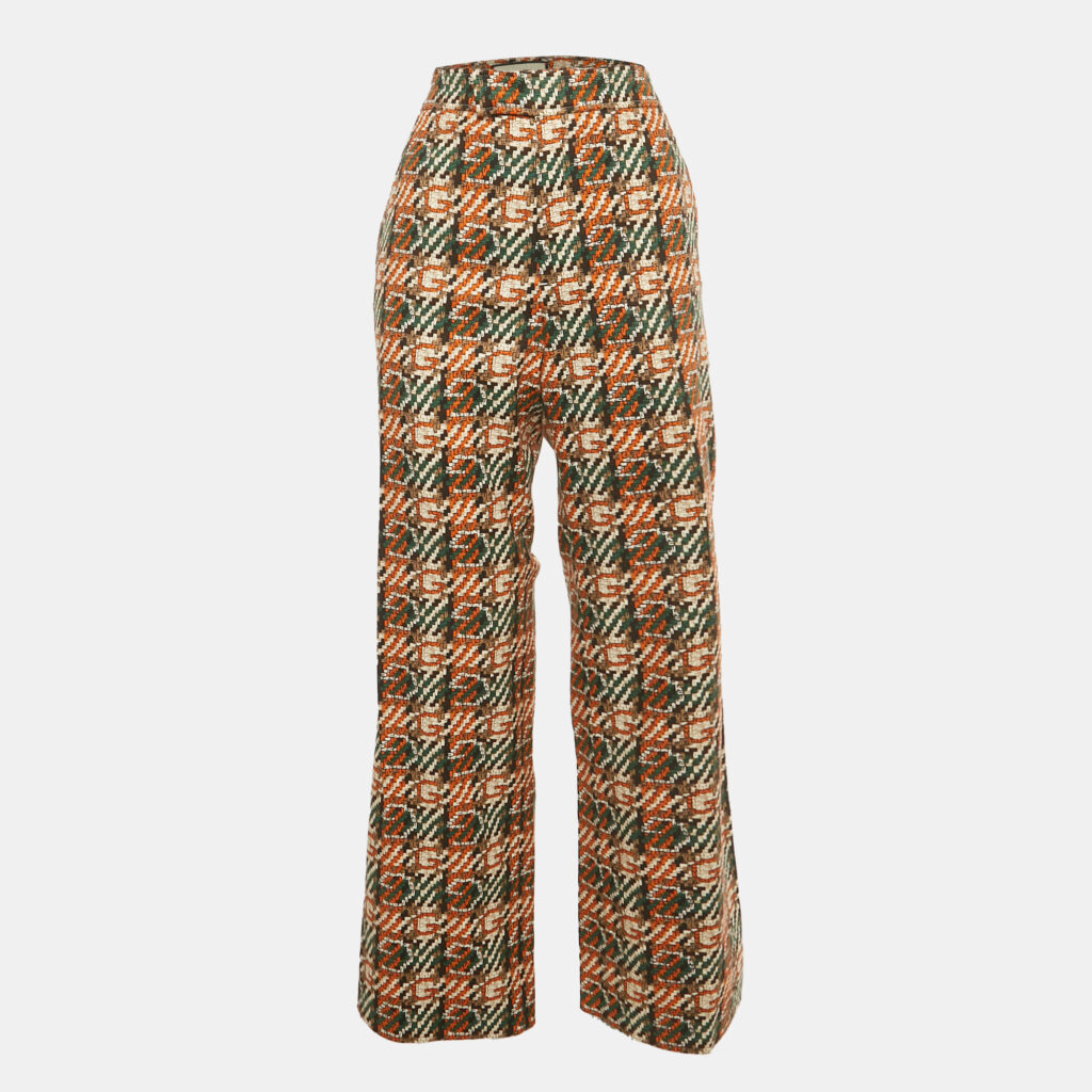 Gucci Multicolor Patterned Cotton Trousers M