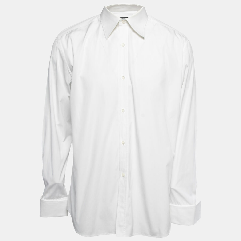 Gucci White Cotton Button Front Dress Shirt 3XL Gucci White Cotton Button Front Dress Shirt 3XL