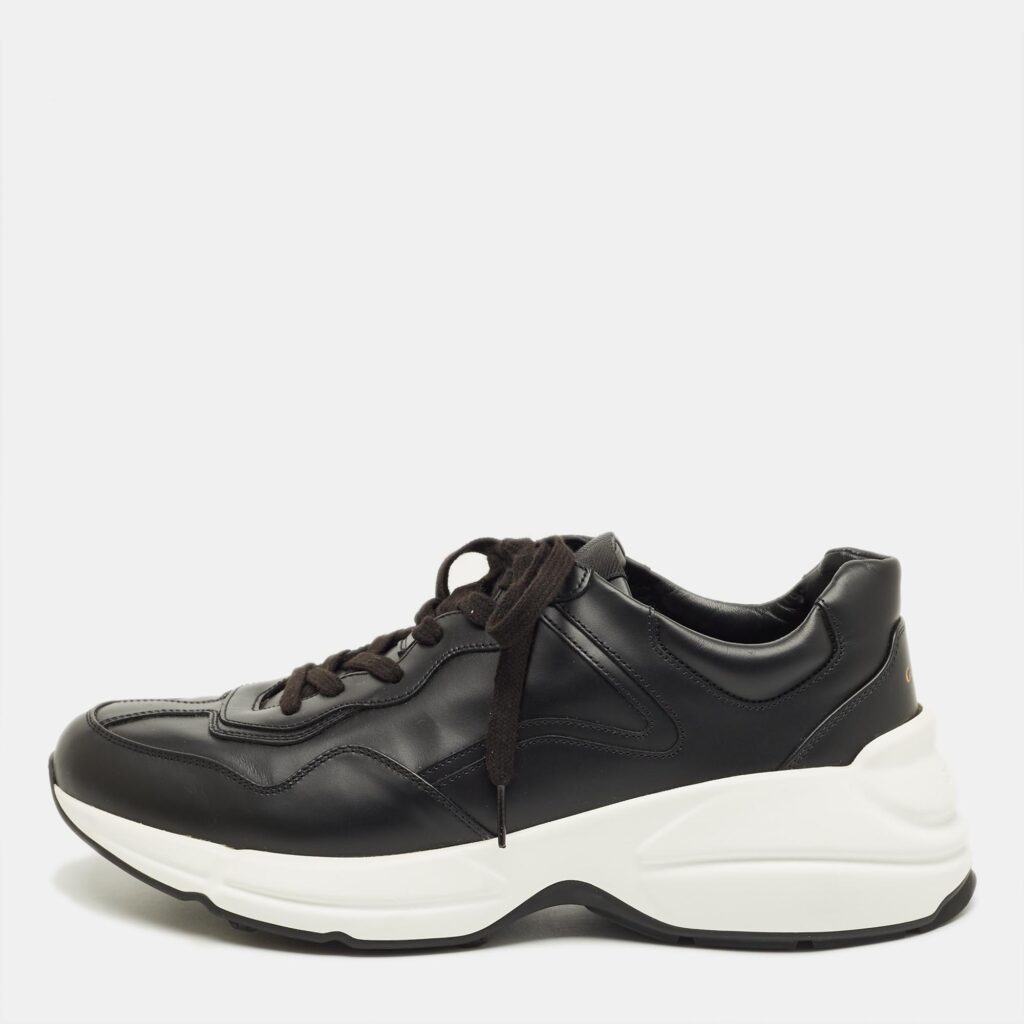 Gucci Black Leather Rhyton Sneakers Size 44 Gucci Black Leather Rhyton Sneakers Size 44