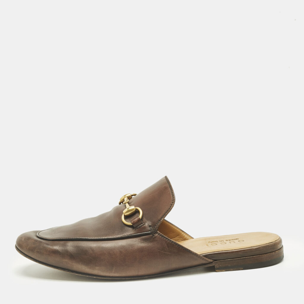 Gucci Brown Leather Horsebit Mules Size 41 Gucci Brown Leather Horsebit Mules Size 41