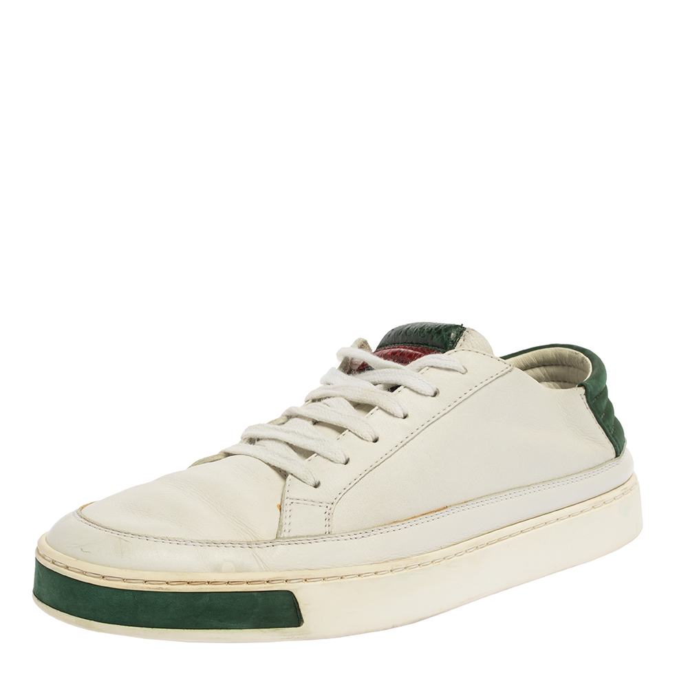Gucci White Leather Low Top Sneakers Size 40.5 Gucci White Leather Low Top Sneakers Size 40.5