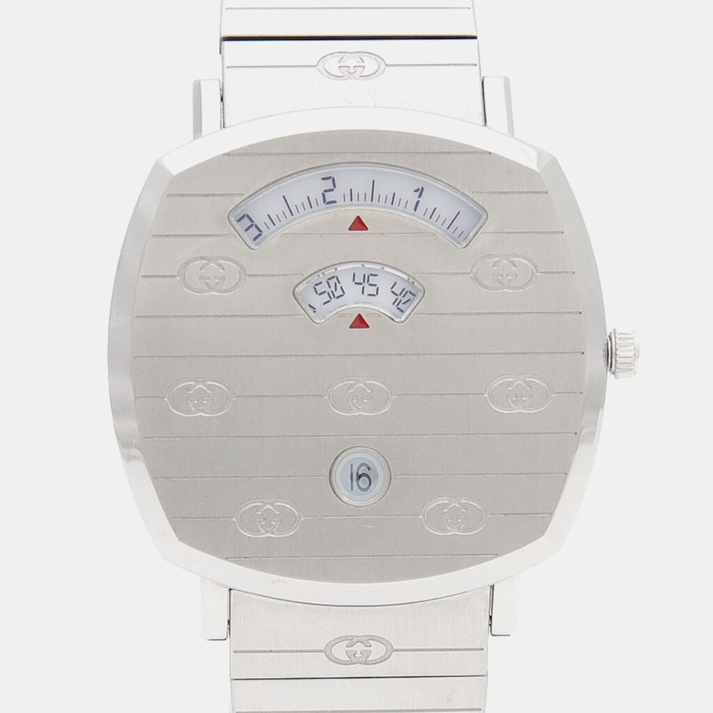 Gucci Grip 157.3 Quartz White Stainless Steel Men's Wristwatch 38 mm Gucci Grip 157.3 Quartz White Stainless Steel Men's Wristwatch 38 mm