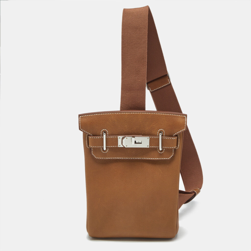Hermès Fauve Barenia Faubourg Leather Hac A Dos PM Backpack Hermès Fauve Barenia Faubourg Leather Hac A Dos PM Backpack