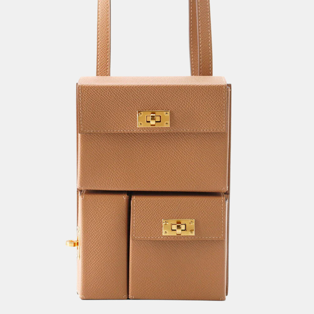 Hermes Kelly Multi Pocket Gold Epsom Bag Hermes Kelly Multi Pocket Gold Epsom Bag