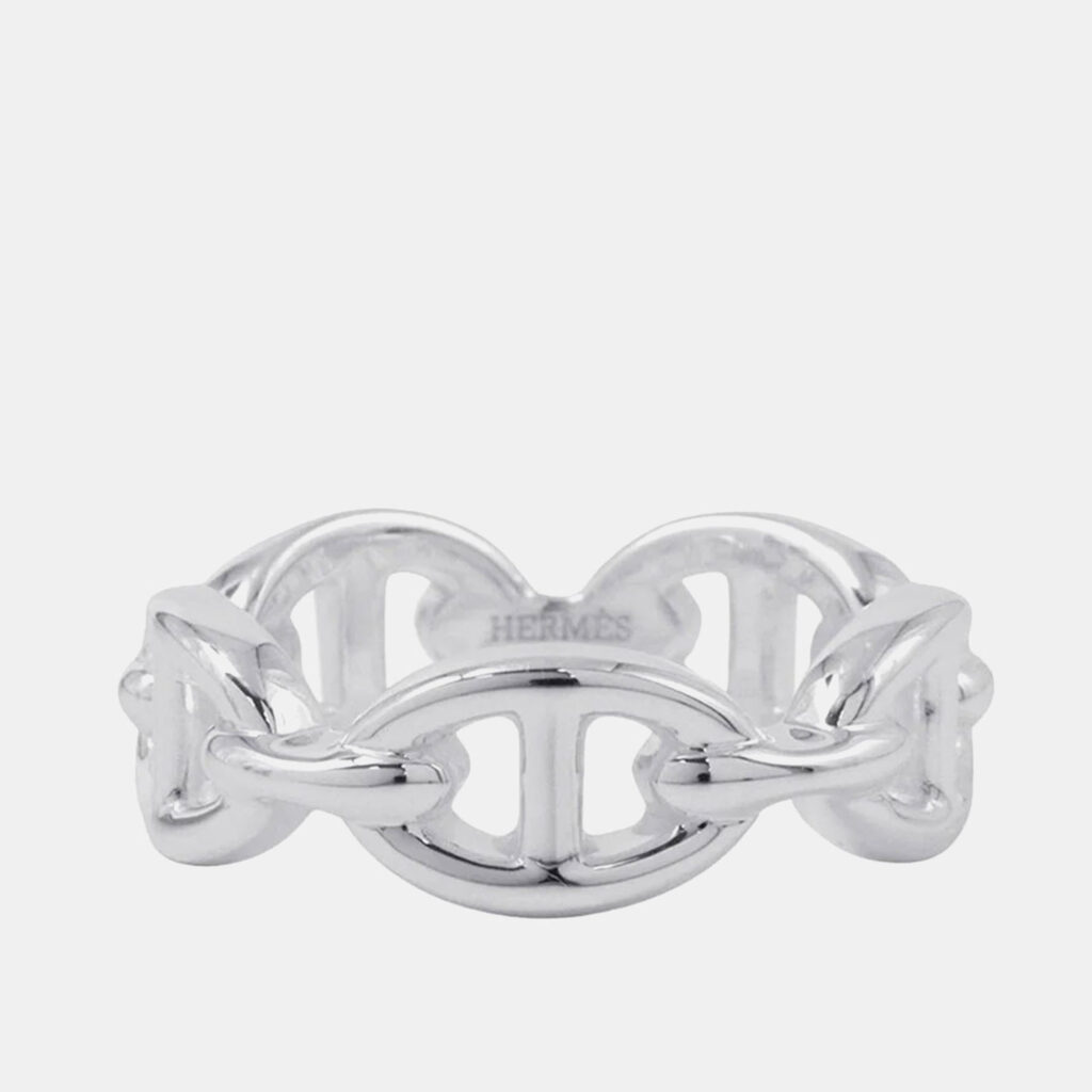 Hermes Chaine D'Ancre Silver 925 Ring PM EU 54 Hermes Chaine D'Ancre Silver 925 Ring PM EU 54