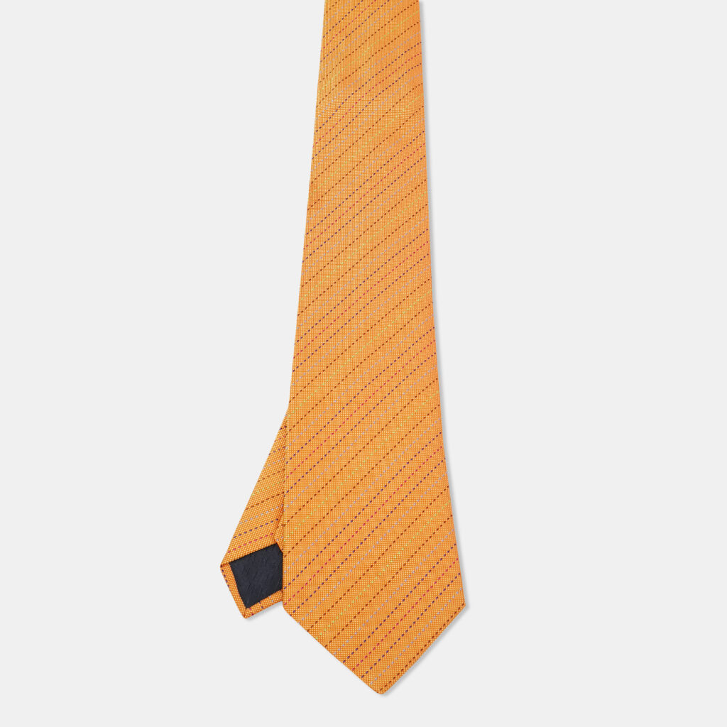 Hermès Yellow Patterned Silk Tie Hermès Yellow Patterned Silk Tie