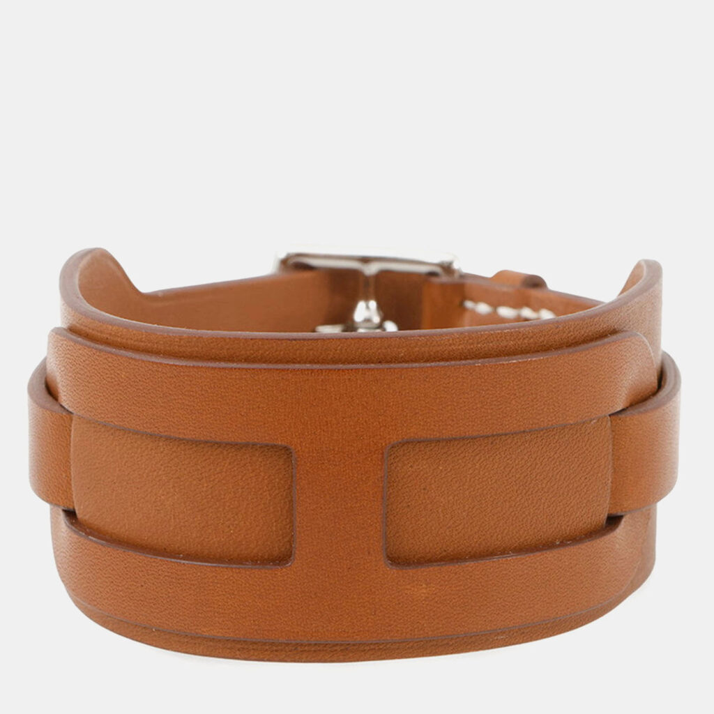 Hermes EtriviRe Babor Bracelet Size T5 Gold Tadelakt Leather Hermes EtriviRe Babor Bracelet Size T5 Gold Tadelakt Leather