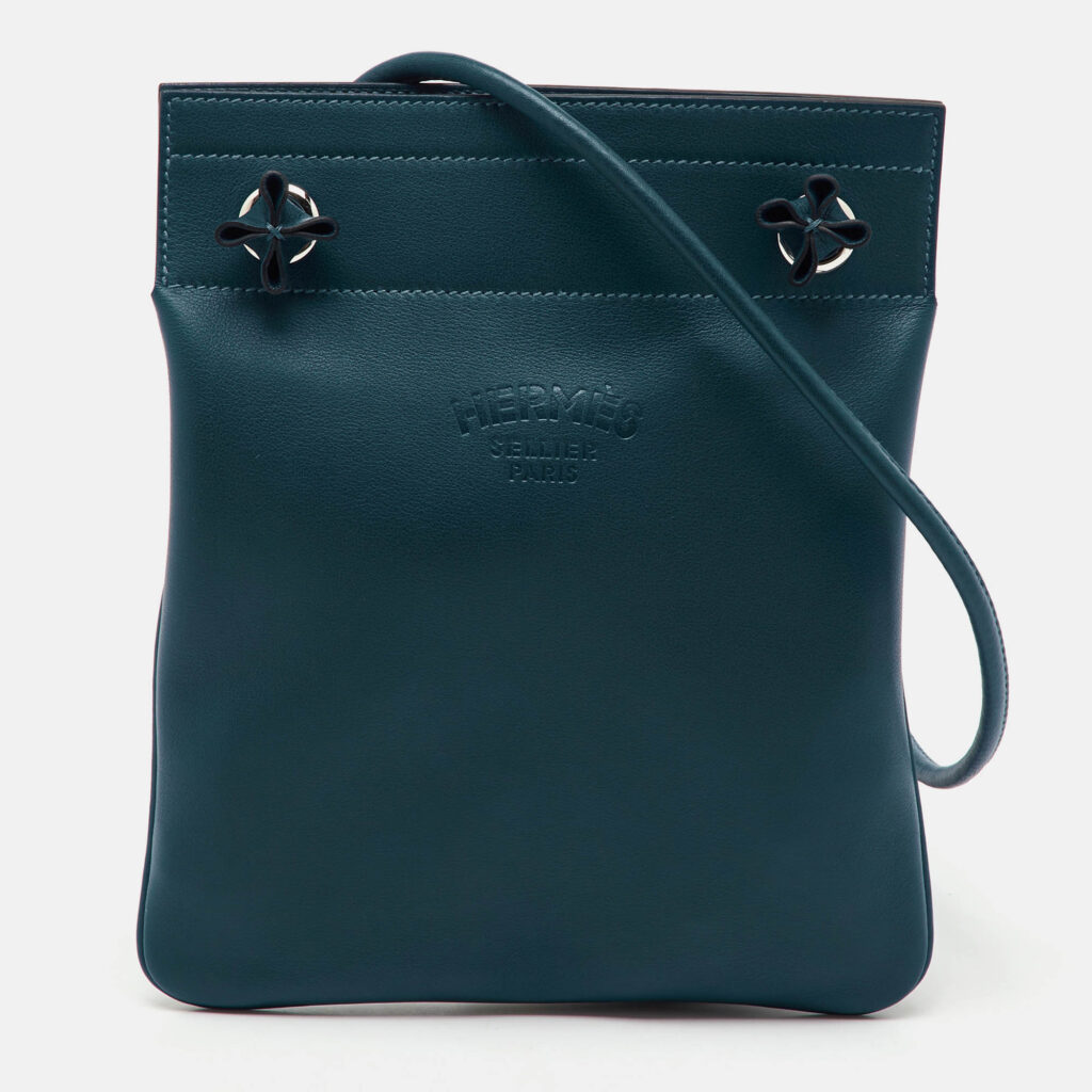 Hermes Bleu Thalassa Swift Leather Mini Aline Bag