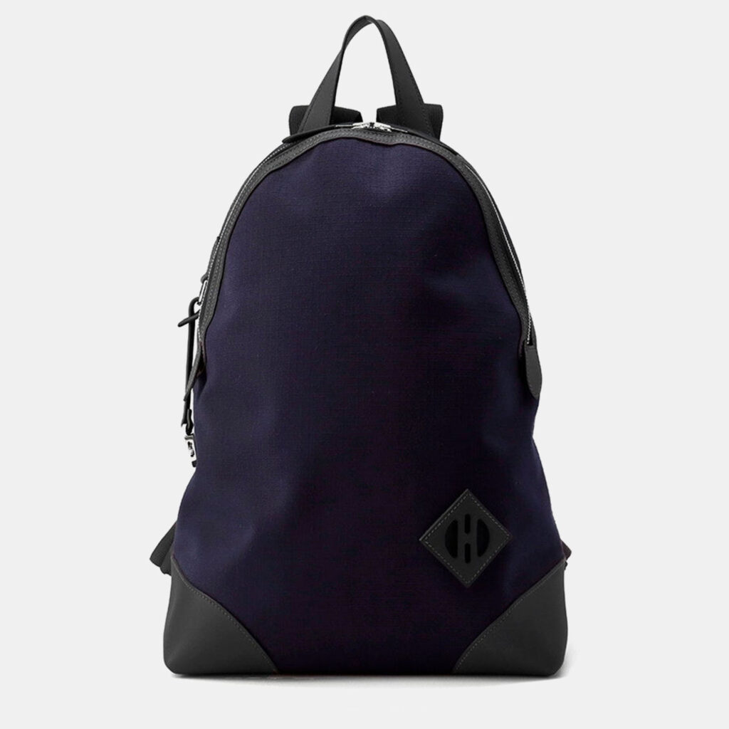 Hermes Slicked Back Blue Marine/Caban Toile Bivouac Swift Leather Hermes Slicked Back Blue Marine/Caban Toile Bivouac Swift Leather