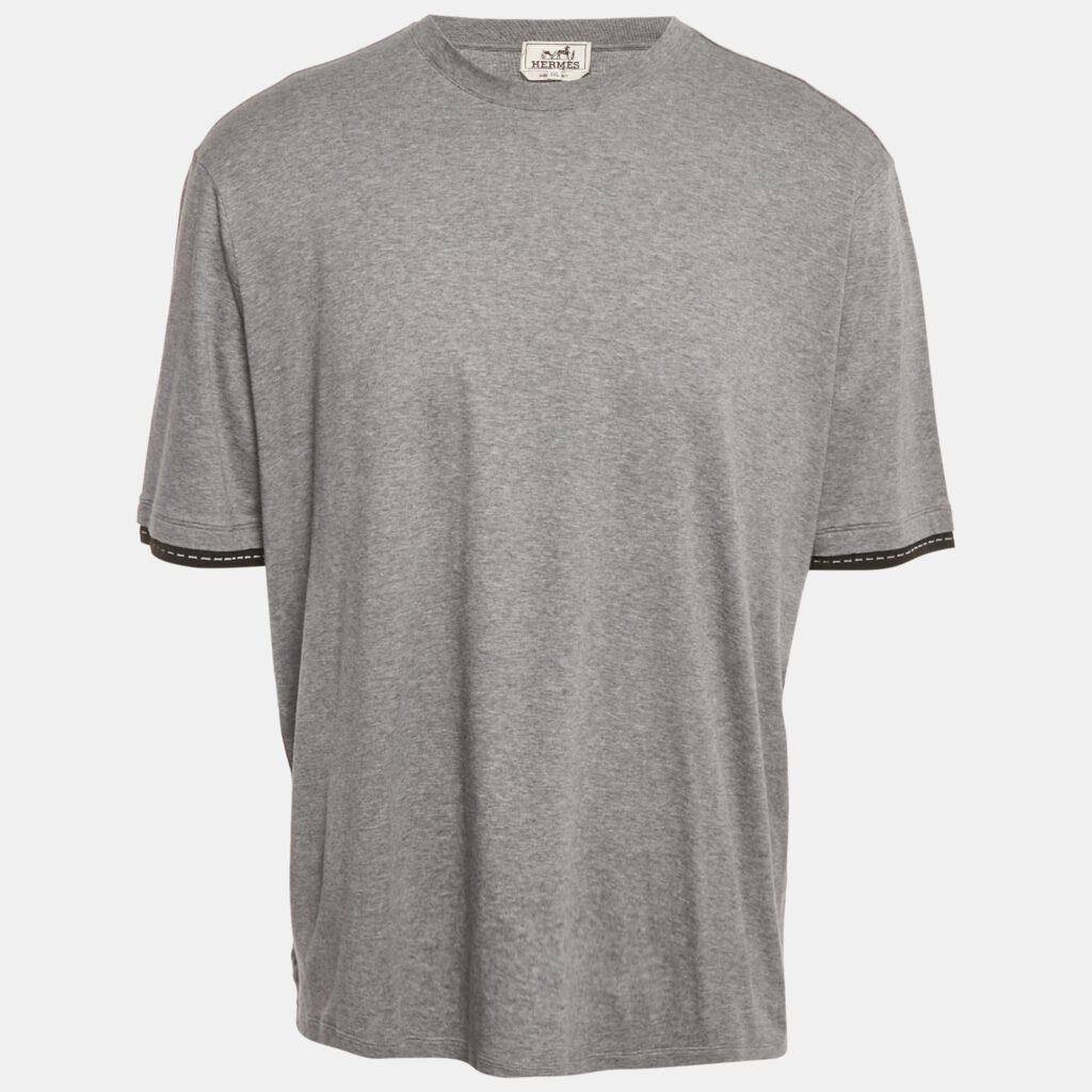 Hermes Grey Jersey Crew Neck T-Shirt XXL Hermes Grey Jersey Crew Neck T-Shirt XXL