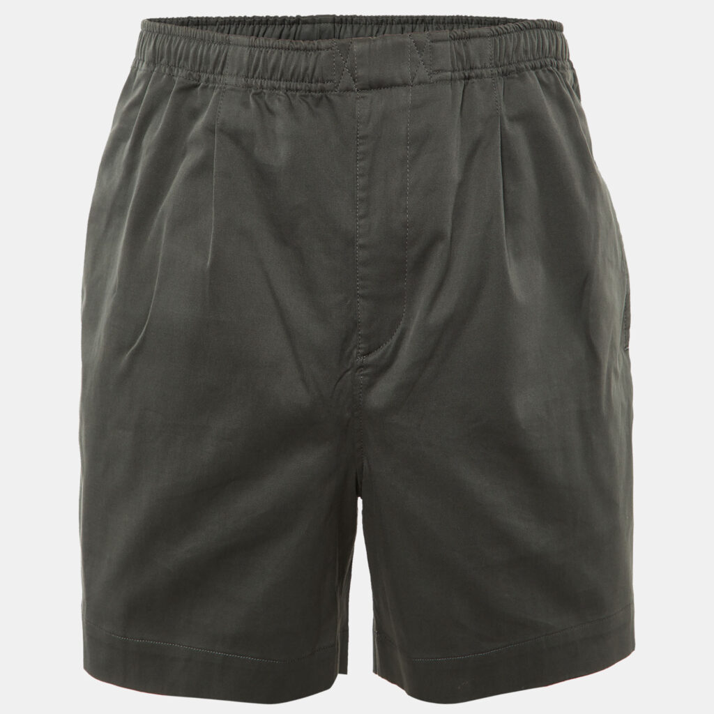 Hermès Grey Cotton Gabardine Shorts XS