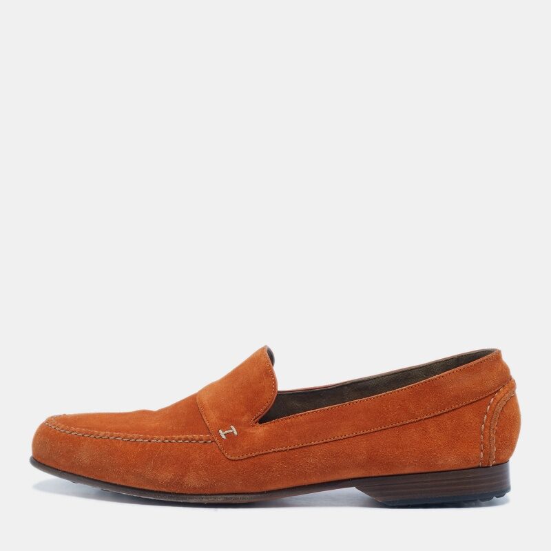Hermes Orange Suede Keep Loafers Size 41 Hermes Orange Suede Keep Loafers Size 41