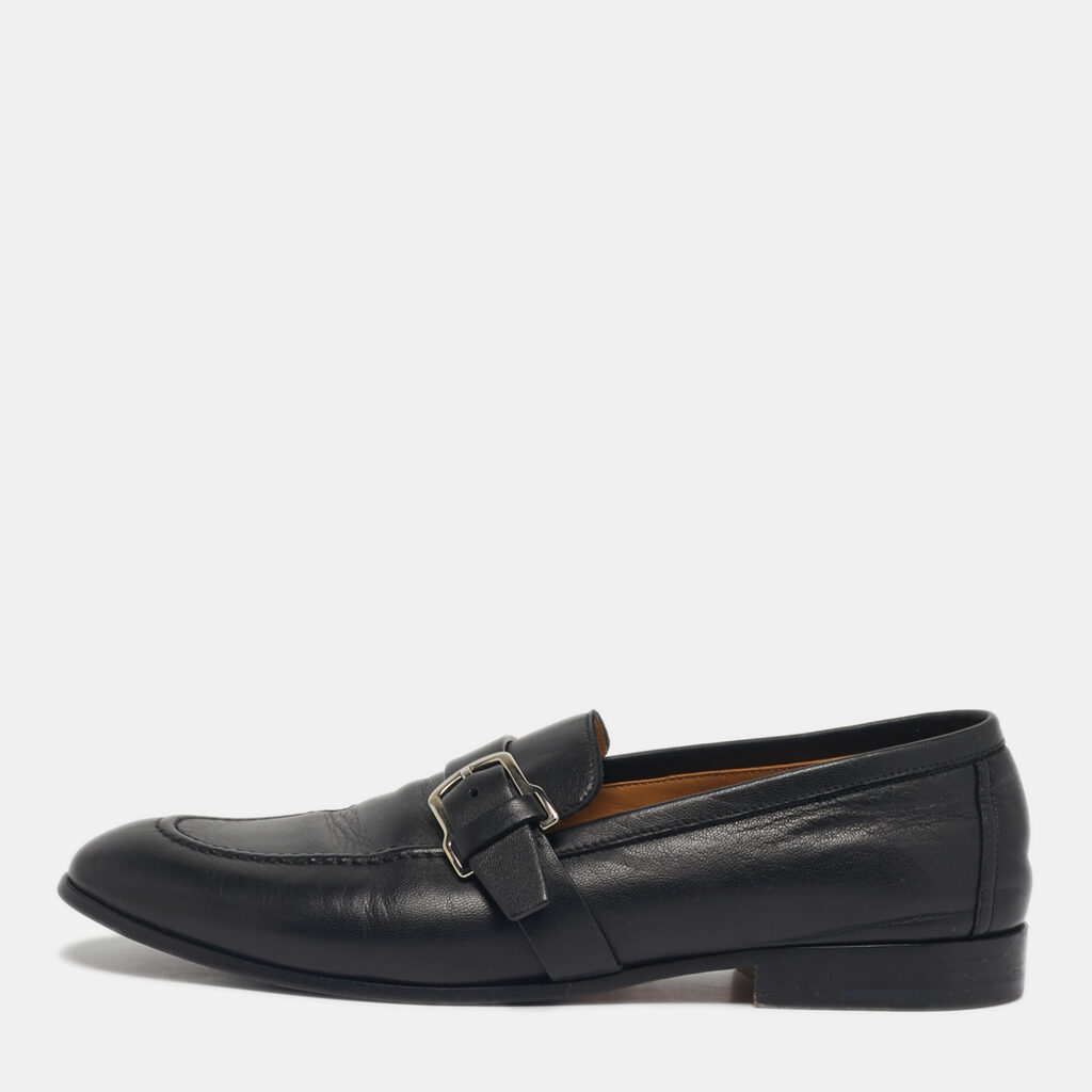 Hermes Black Leather Buckle Loafers Size 42 Hermes Black Leather Buckle Loafers Size 42
