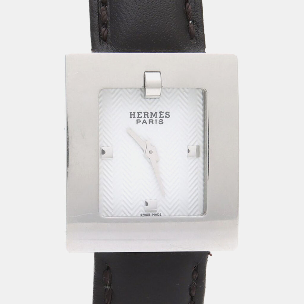 Hermes Belt BE1.210 Quartz White Stainless Steel Men's Wristwatch 26 mm Hermes Belt BE1.210 Quartz White Stainless Steel Men's Wristwatch 26 mm