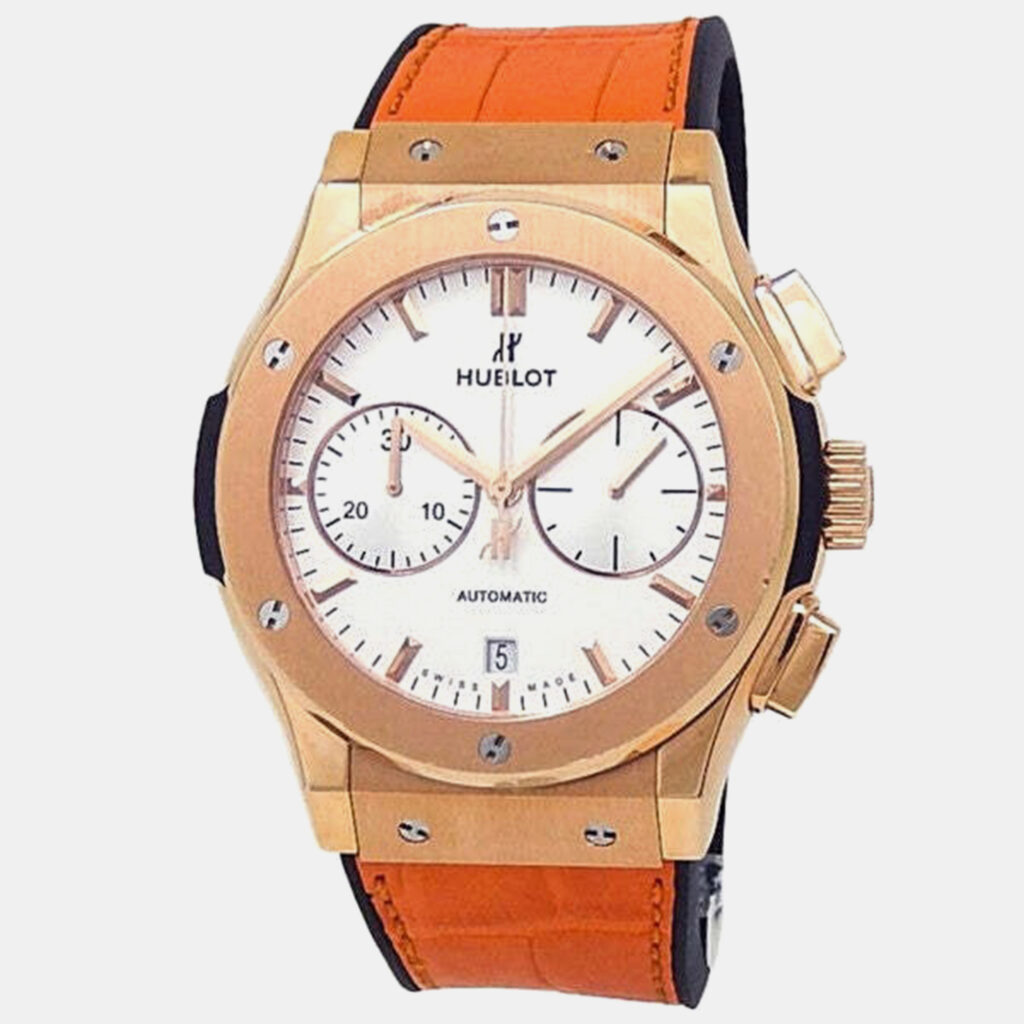 Hublot Classic Fusion 521.OX.2611.LR Automatic Silver 18k Rose Gold Men's Wristwatch 45 mm Hublot Classic Fusion 521.OX.2611.LR Automatic Silver 18k Rose Gold Men's Wristwatch 45 mm