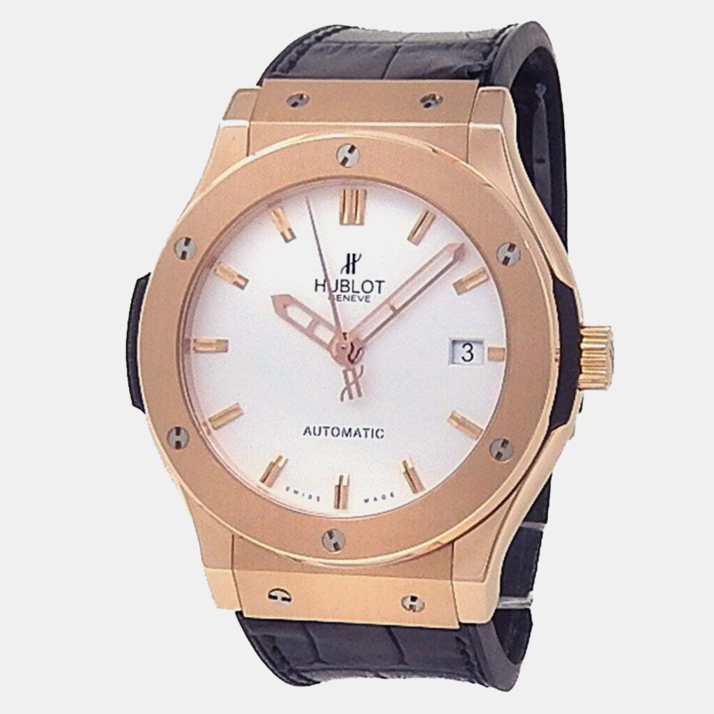 Hublot Classic Fusion 511.PX.2610.LR Automatic Silver 18k Rose Gold Men's Wristwatch 45 mm Hublot Classic Fusion 511.PX.2610.LR Automatic Silver 18k Rose Gold Men's Wristwatch 45 mm