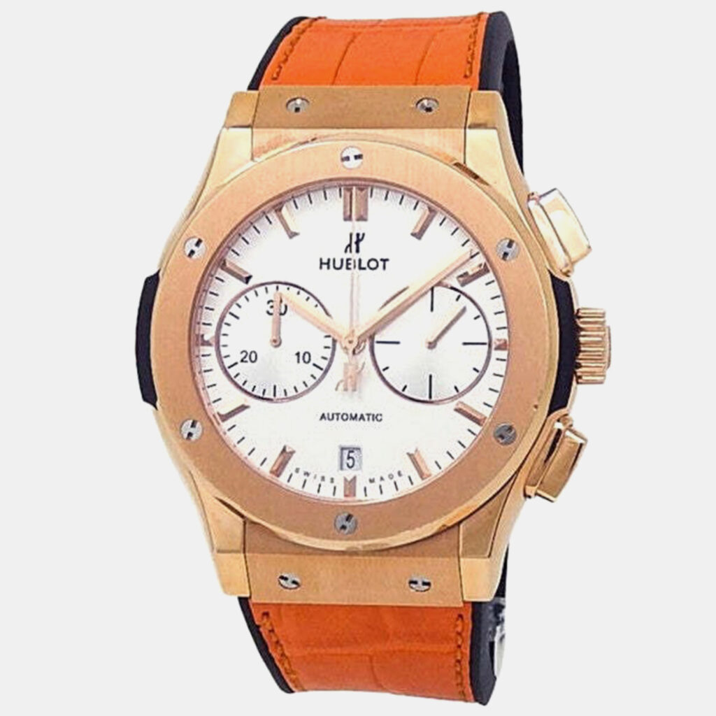 Hublot Classic Fusion 521.OX.2611.LR Automatic Silver 18k Rose Gold Men's Wristwatch 45 mm Hublot Classic Fusion 521.OX.2611.LR Automatic Silver 18k Rose Gold Men's Wristwatch 45 mm