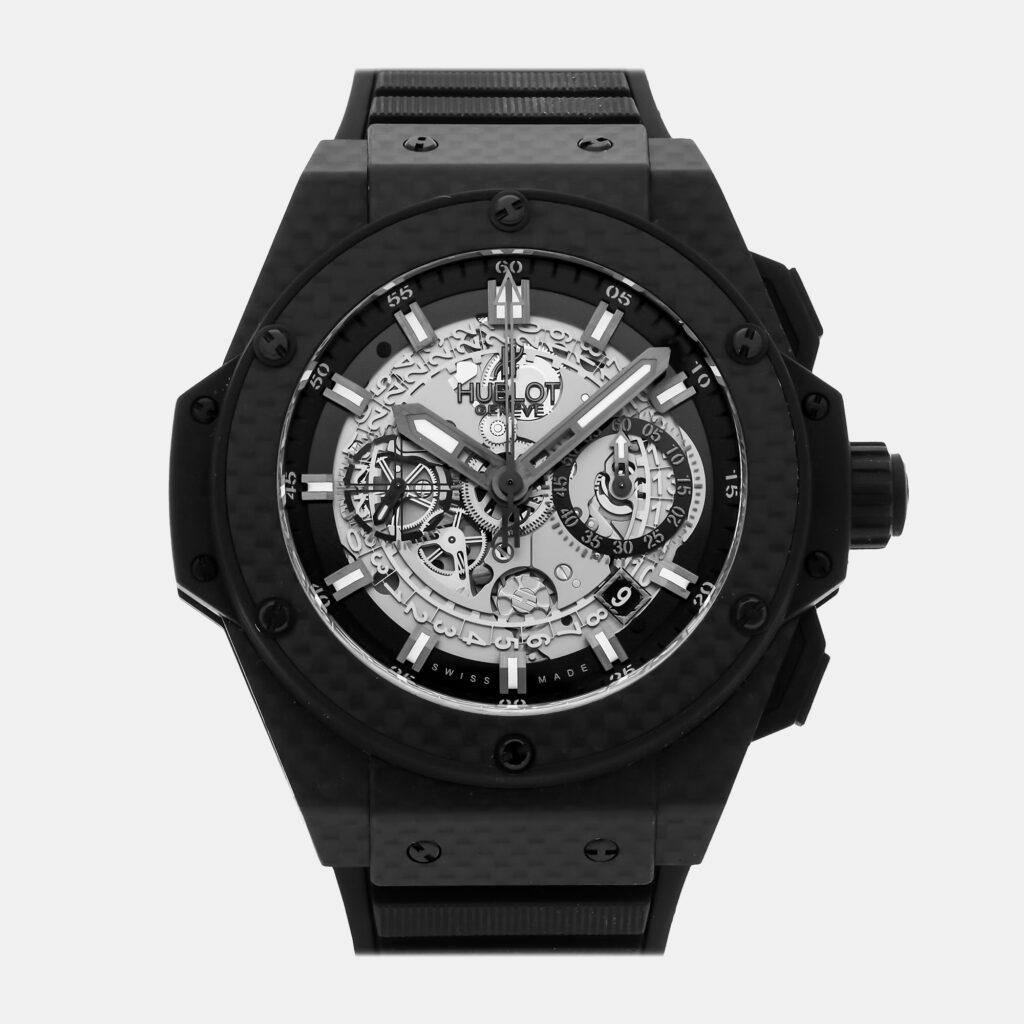 Hublot King Power Unico All Carbon Chronograph 701.QX.0140.RX Automatic Silver Carbon Men’s Wristwatch 48mm Hublot King Power Unico All Carbon Chronograph 701.QX.0140.RX Automatic Silver Carbon Men’s Wristwatch 48mm