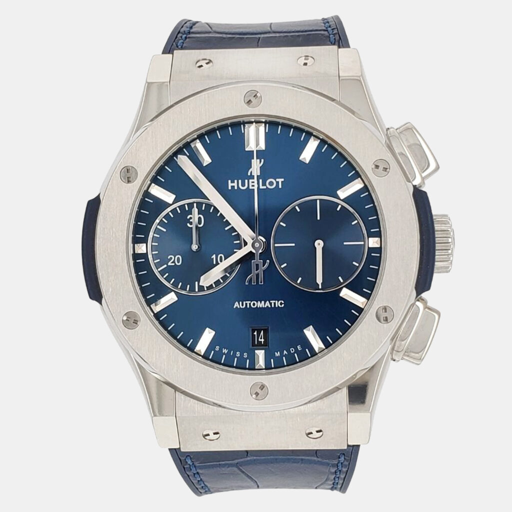 Hublot Classic Fusion 521.NX.7170.LR Automatic Blue Titanium Men's Wristwatch 45 mm Hublot Classic Fusion 521.NX.7170.LR Automatic Blue Titanium Men's Wristwatch 45 mm