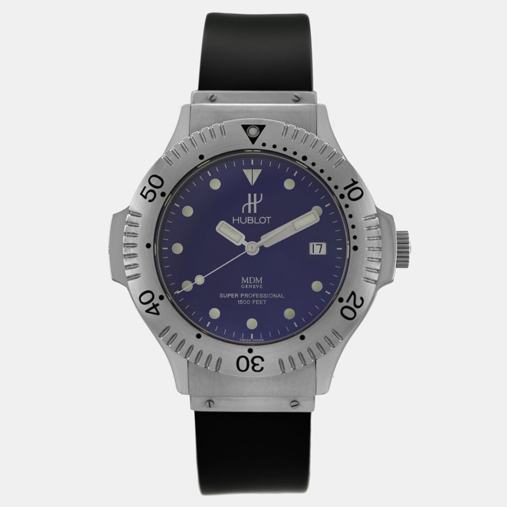 Hublot MDM 1850.1 Automatic Blue Stainless Steel Men's Wristwatch 41 mm Hublot MDM 1850.1 Automatic Blue Stainless Steel Men's Wristwatch 41 mm