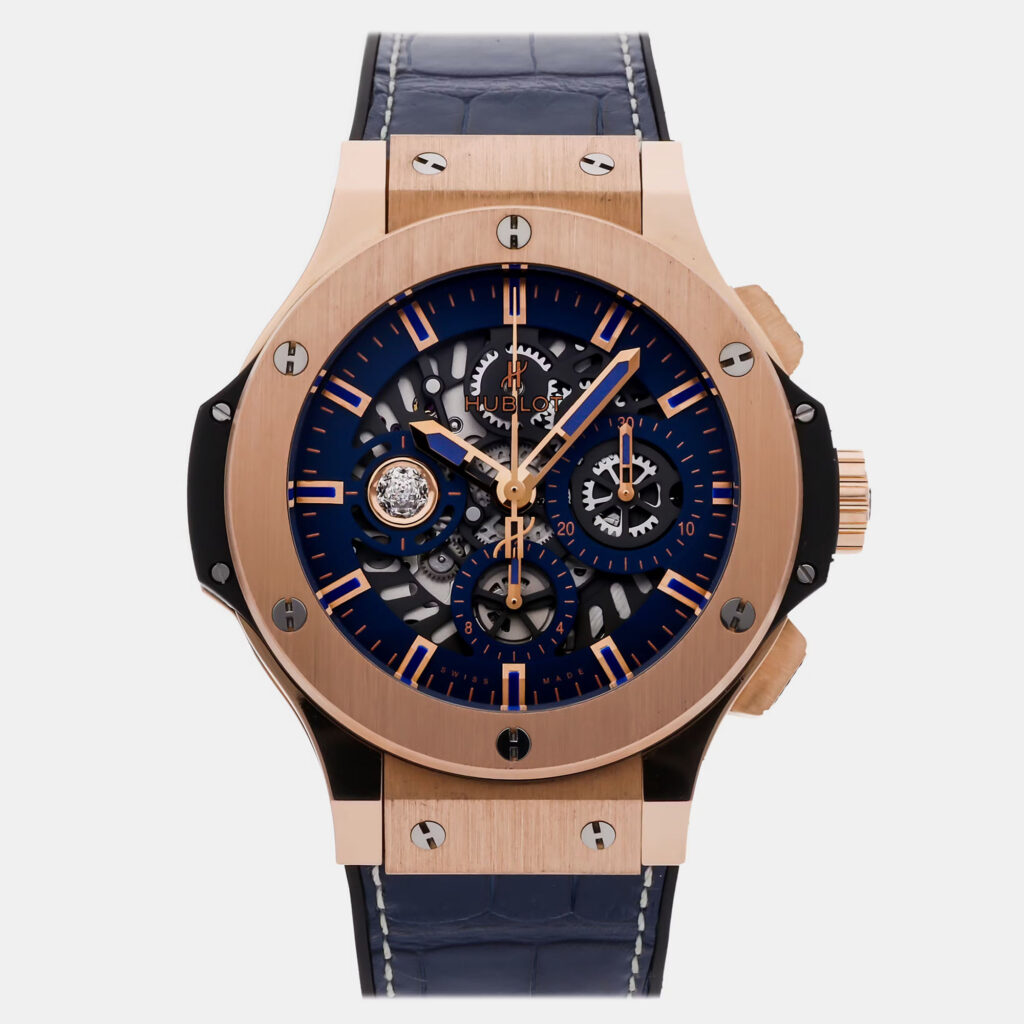 Pre-Owned Hublot Big Bang AeroBang Crown of Light 310.PX.7180.LR.COL19 Blue Automatic 18k Rose Gold Titanium Men's Wristwatch 44 MM Pre-Owned Hublot Big Bang AeroBang Crown of Light 310.PX.7180.LR.COL19 Blue Automatic 18k Rose Gold Titanium Men's Wristwatch 44 MM