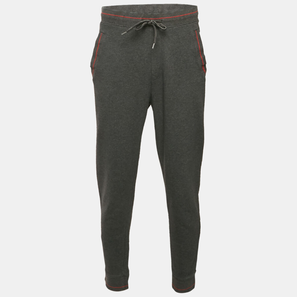 Hugo Boss Grey Cotton Knit Doak Trackpants XL Hugo Boss Grey Cotton Knit Doak Trackpants XL