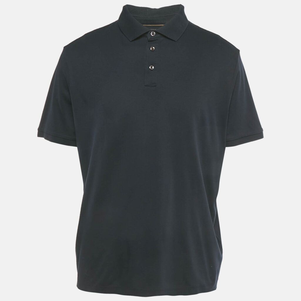 Hugo Boss Navy Blue Jersey L-Perry Polo T-Shirt XXL Hugo Boss Navy Blue Jersey L-Perry Polo T-Shirt XXL
