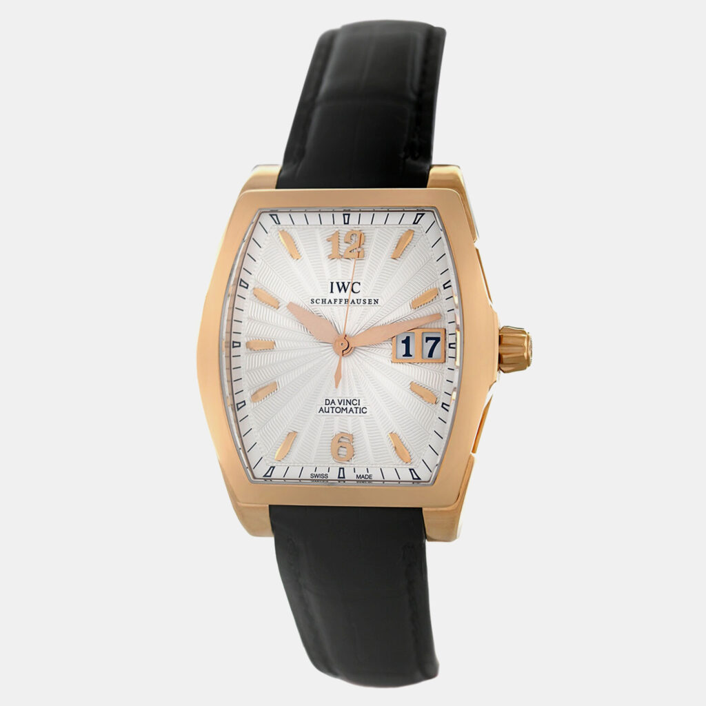 IWC Da Vinci IW452311 Automatic White 18k Rose Gold Men's Wristwatch 36 mm