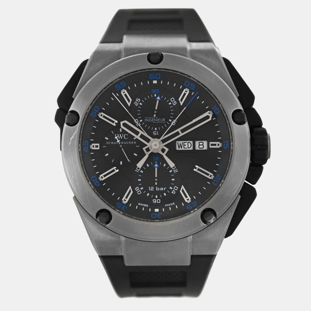 IWC Ingenieur Double Chronograph IW376501 Automatic Black Titanium Men's Wristwatch 45 mm