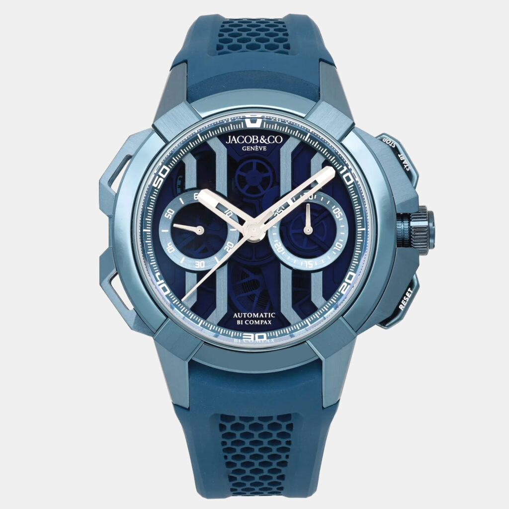 Jacob & Co Epic X Chrono EC400.22.AF.AA.A Automatic Blue Dial Titanium Men's Wristwatch 44 mm Jacob & Co Epic X Chrono EC400.22.AF.AA.A Automatic Blue Dial Titanium Men's Wristwatch 44 mm