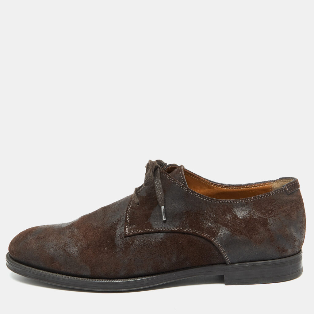 Jimmy Choo Dark Brown Suede Lace up Derby Size 41.5 Jimmy Choo Dark Brown Suede Lace up Derby Size 41.5