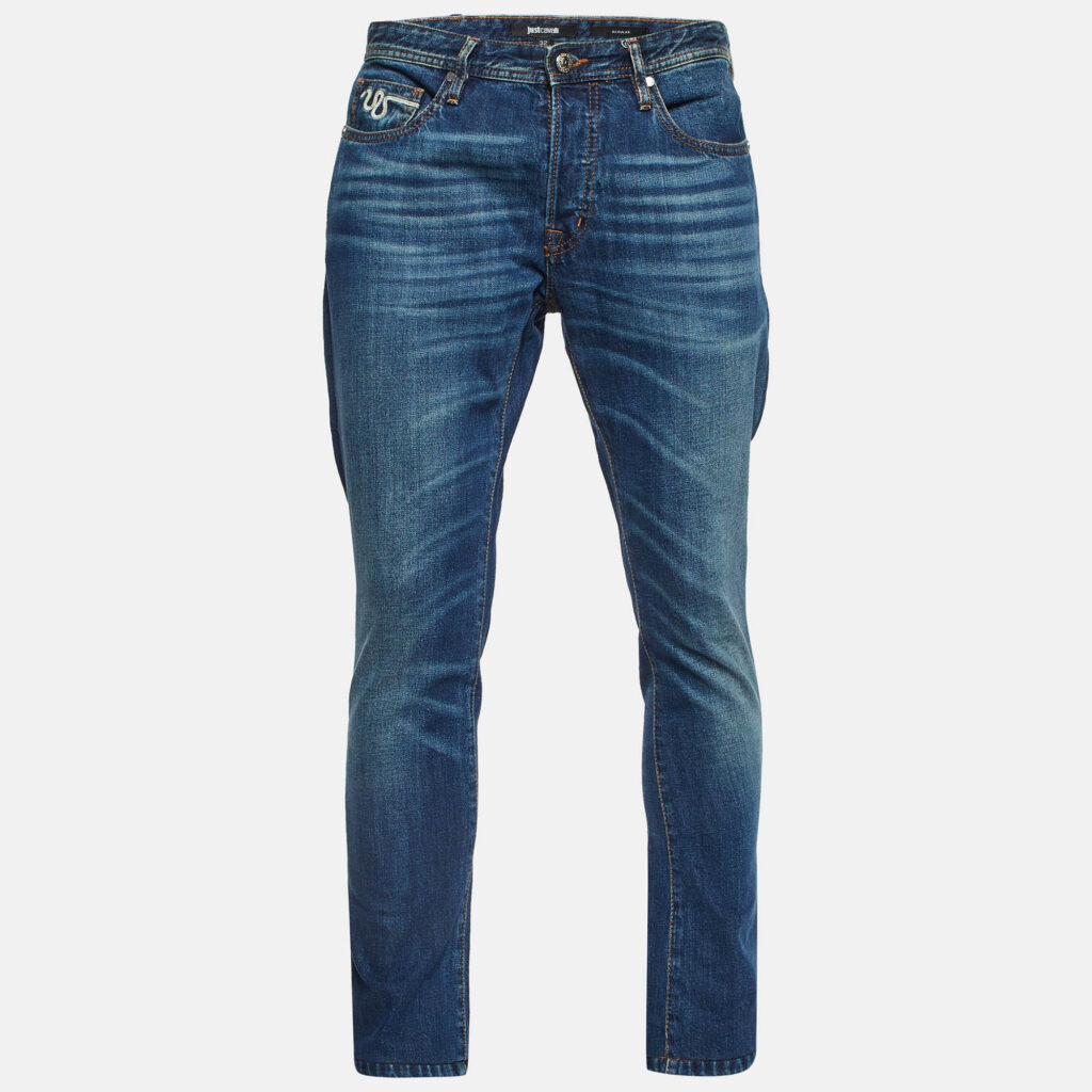 Just Cavalli Blue Denim Regular Fit Jeans M/Waist 36" Just Cavalli Blue Denim Regular Fit Jeans M/Waist 36"