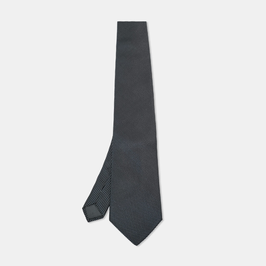 Lanvin Black Patterned Silk Tie Lanvin Black Patterned Silk Tie