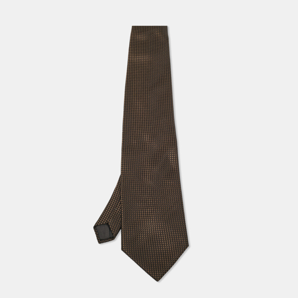 Lanvin Brown Patterned Silk Traditional Tie Lanvin Brown Patterned Silk Traditional Tie