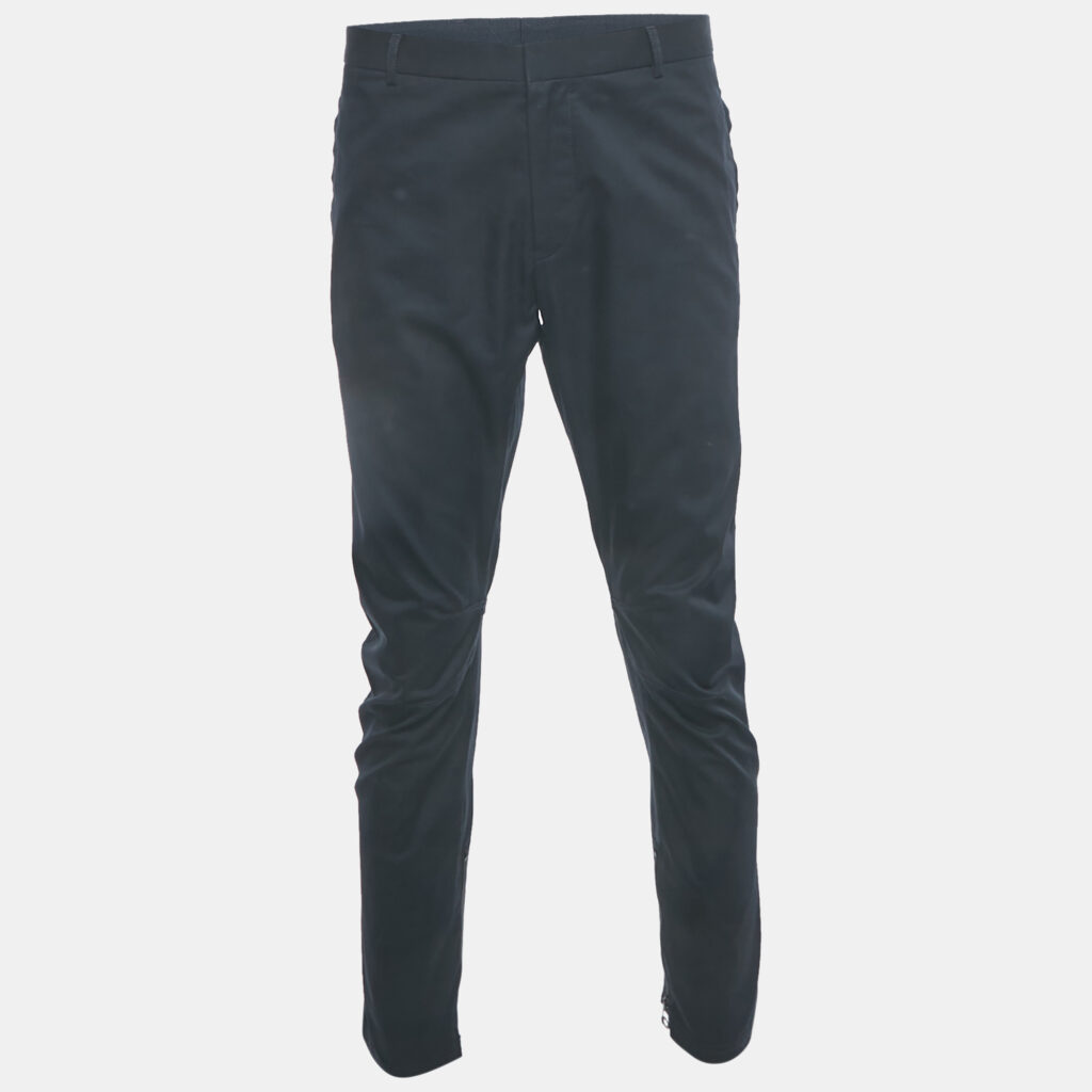 Lanvin Navy Blue Gabardine Trousers L