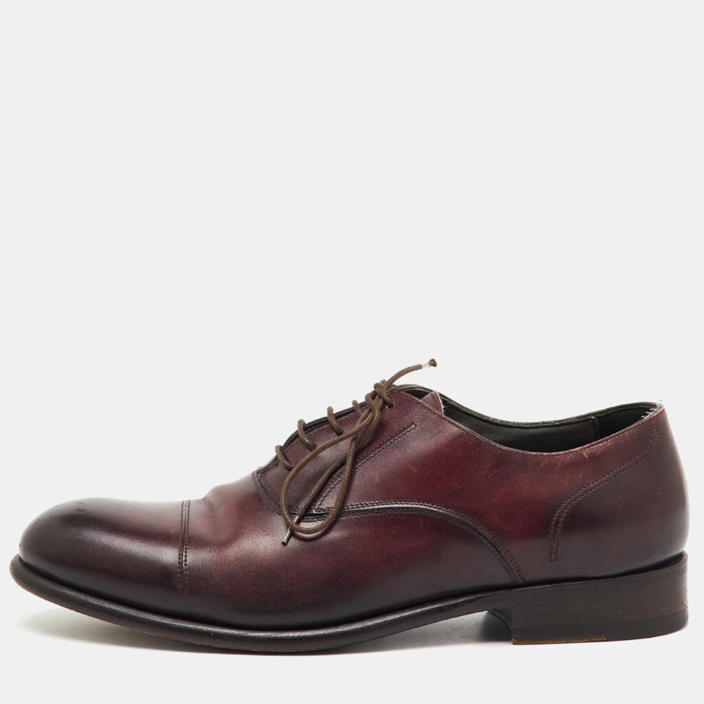Lanvin Burgundy Leather Lace Up Oxfords Size 41 Lanvin Burgundy Leather Lace Up Oxfords Size 41