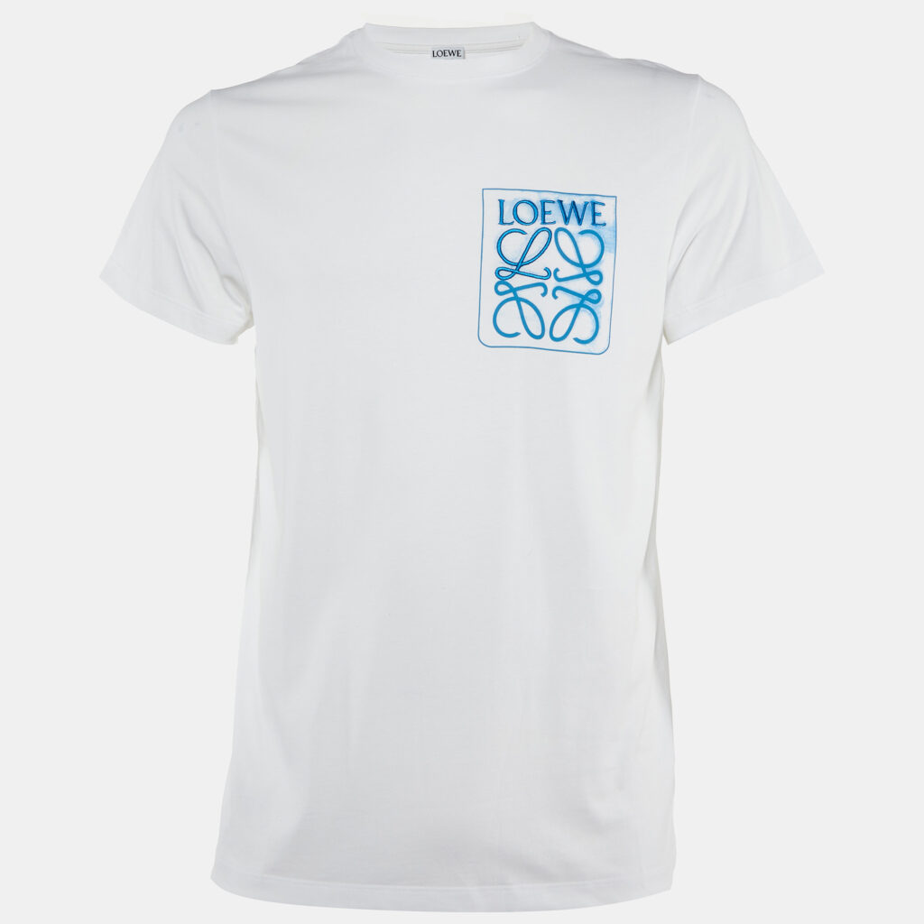 Loewe White Cotton Anagram Fake Pocket T-Shirt L Loewe White Cotton Anagram Fake Pocket T-Shirt L