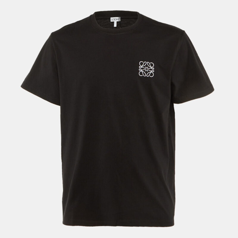 Loewe Black Anagram Embroidered Cotton Crew Neck T-Shirt XL Loewe Black Anagram Embroidered Cotton Crew Neck T-Shirt XL
